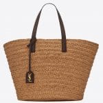 Panier Medium Bag in Raffia Ivory