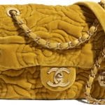 Chanel Velvet Mustard Yellow Mini Bag - Prefall 2021
