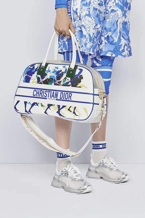 Sac cabas Dioriviera Cruise 2022 en toile bleu - Dior