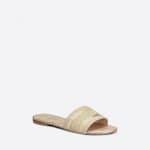 Dior New Gold Tone Metallic Dway Slide