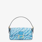 Fendi Blue FF Vertigo Baguette 1997 Bag