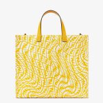 Fendi Yellow FF Vertigo Shopper Bag