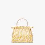 Fendi Yellow and White FF Vertigo Peekaboo Iconic Mini