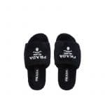 Prada Black Terry Cloth Slides