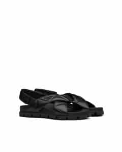 Prada Sporty Quilted Nappa Leather Sandals