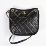 Chanel Black Calfskin Hobo Handbag