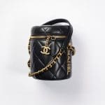 Chanel Black Lamskin Small Vanity Case