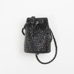 Chanel Black Strass Clutch Bucket With Chain