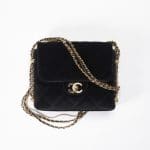 Chanel Black Velvet Mini Flap Bag