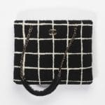 Chanel Black & White Shearling Shopping Bag