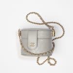 Chanel Gray Small Vanity With Chain