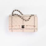 Chanel Light Pink & Black Tweed Classic Handbag