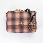 Chanel Pink & Black Cotton Chanel 19 Large Handbag