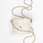 Chanel White Small Vanity With Chain