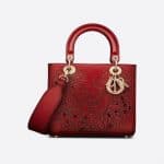 Dior Red D-Royaume Medium Lady Dior Bag