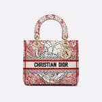 Dior Red and White D-Royaume Medium D-Lite Bag