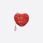 Dioramour Bright Red Caro Heart Pouch With Chain