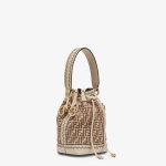 Fendi Beige Suede Mon Tresor