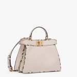 Fendi White Full Grain Peekaboo IseeU Small