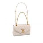 LOUIS VUITTON New Wave Chain Bag MM Khaki Cowhide