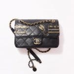 Chanel Small Flap Bag Embellished Glass Pearls Black