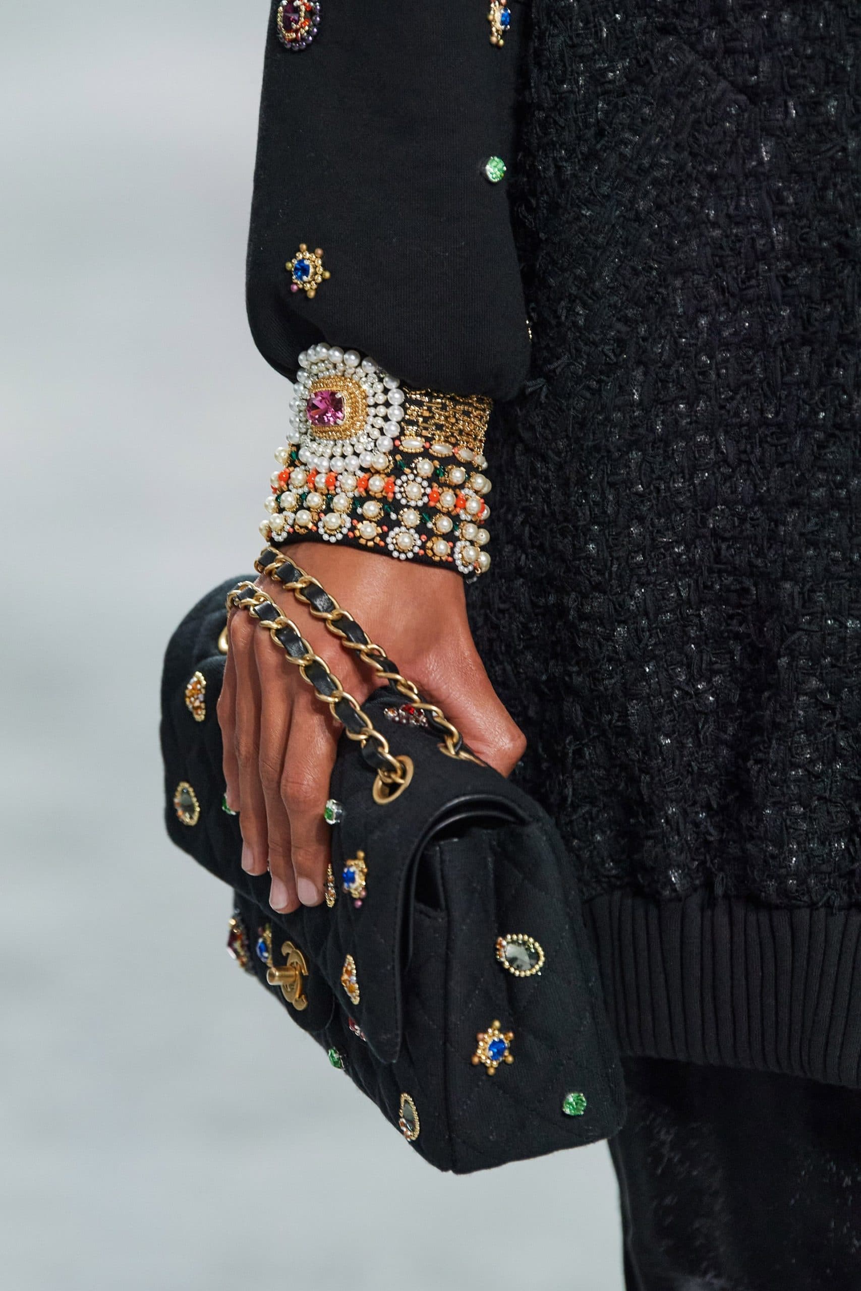 Chanel Black Flap Bag Embellished