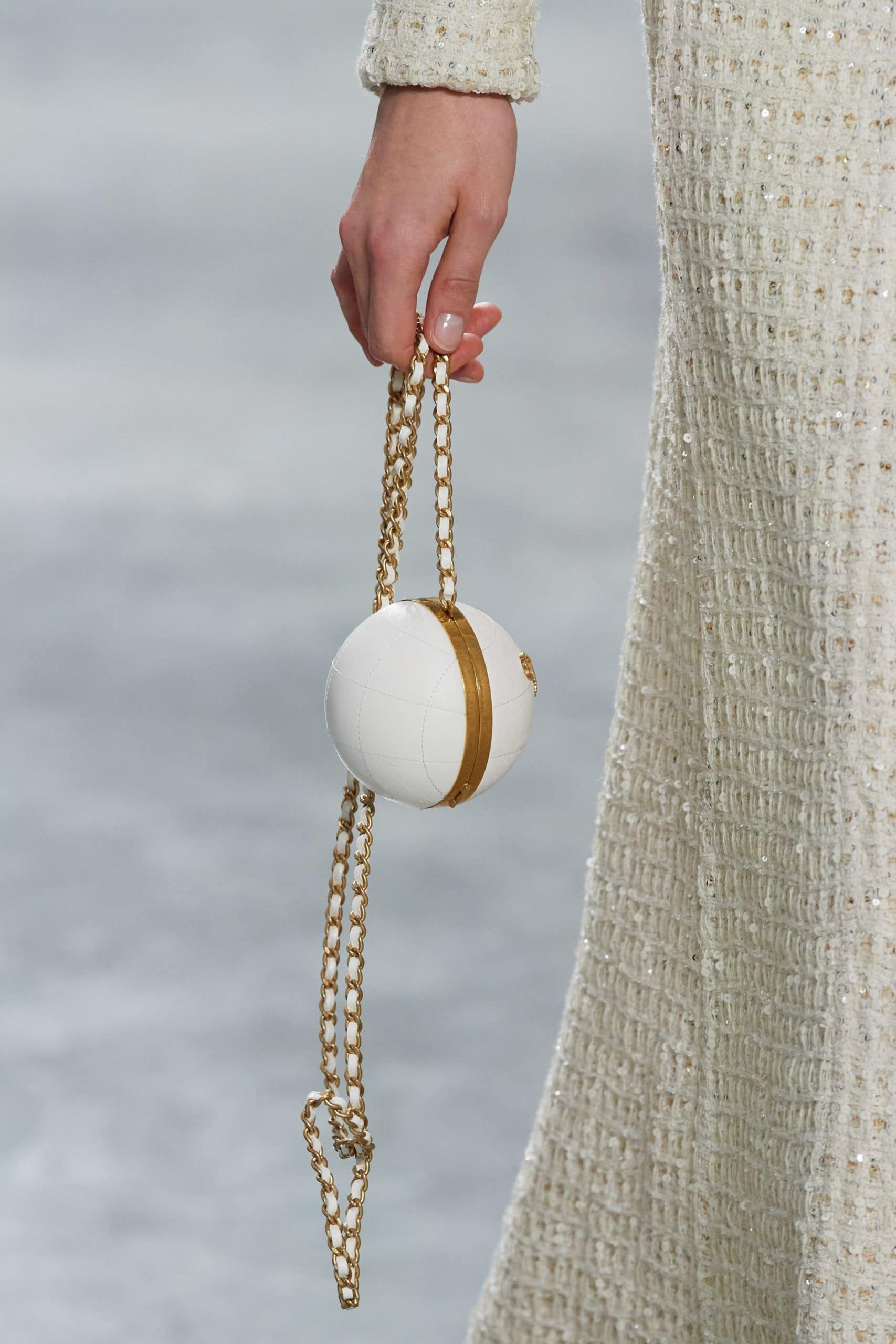 Chanel White Ball Bag