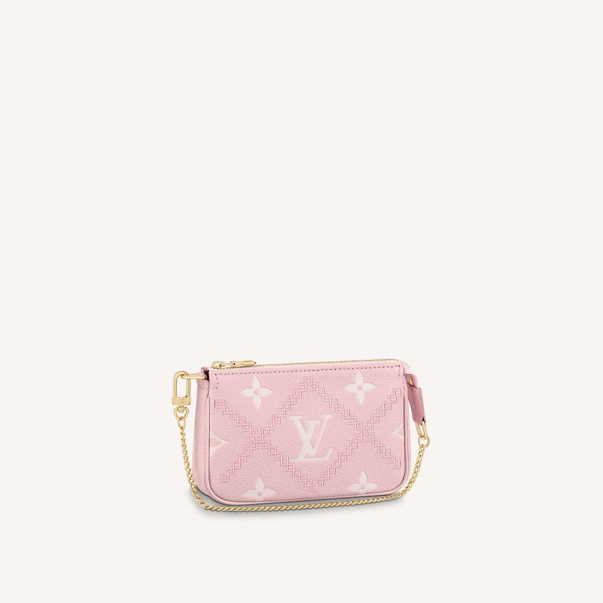 Louis Vuitton, Other, Louis Vuitton Key Pouch Monogram Empreinte Giant  Broderies Pink