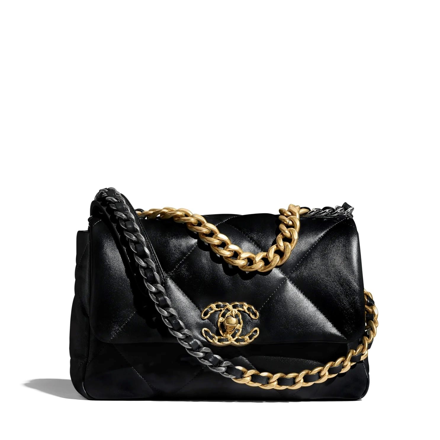 Chanel 19 Black Lambskin Handbag