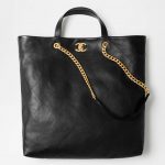 Chanel Black Calfskin Maxi Shopping Bag