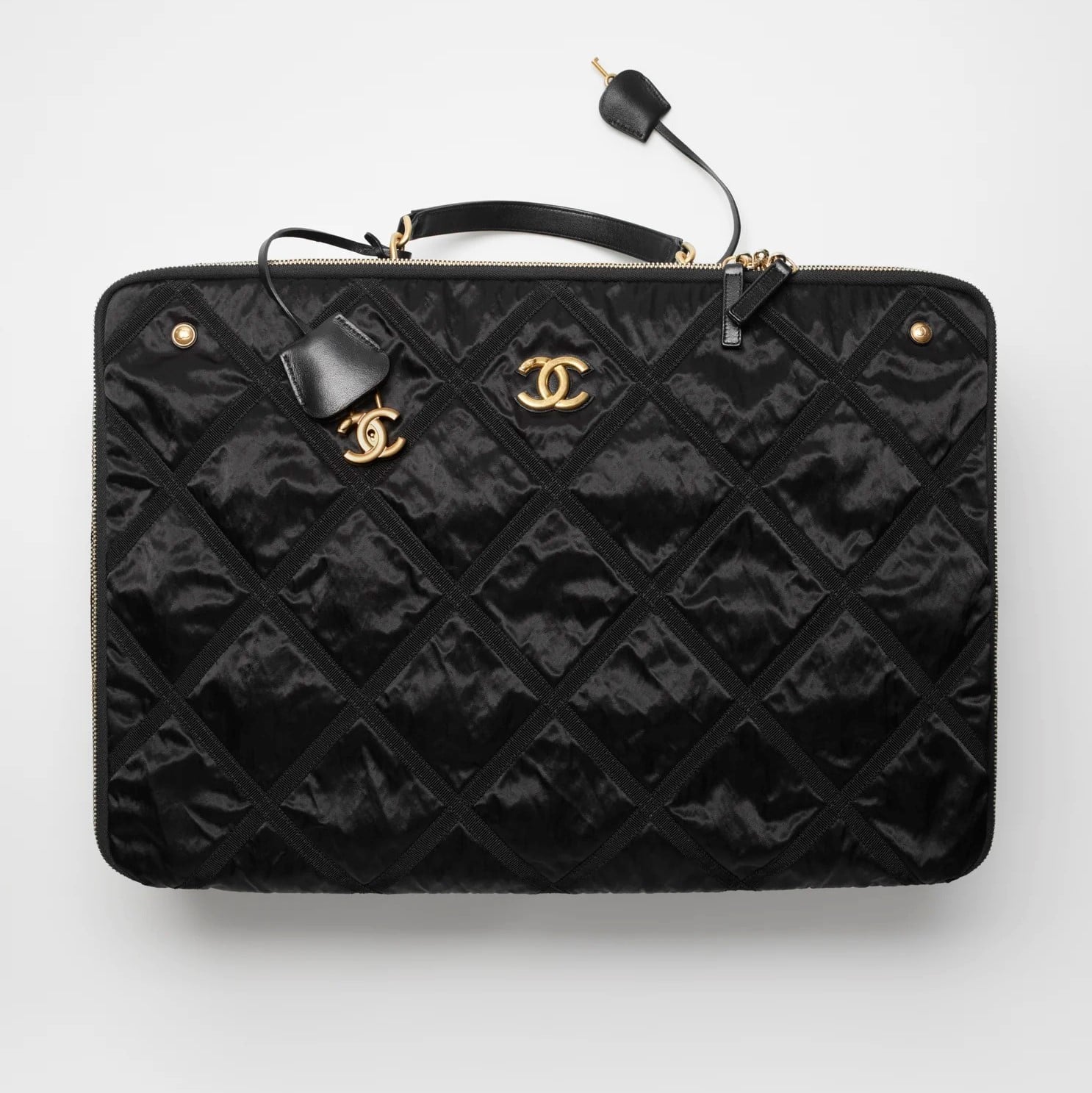 Chanel Black Nylon Large Travel Bag