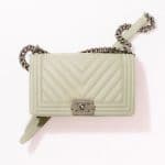 Chanel Boy Light Grey Handbag