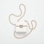 Chanel White Airpods Case With Chain