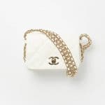 Chanel White Lambskin Mini Flap Bag